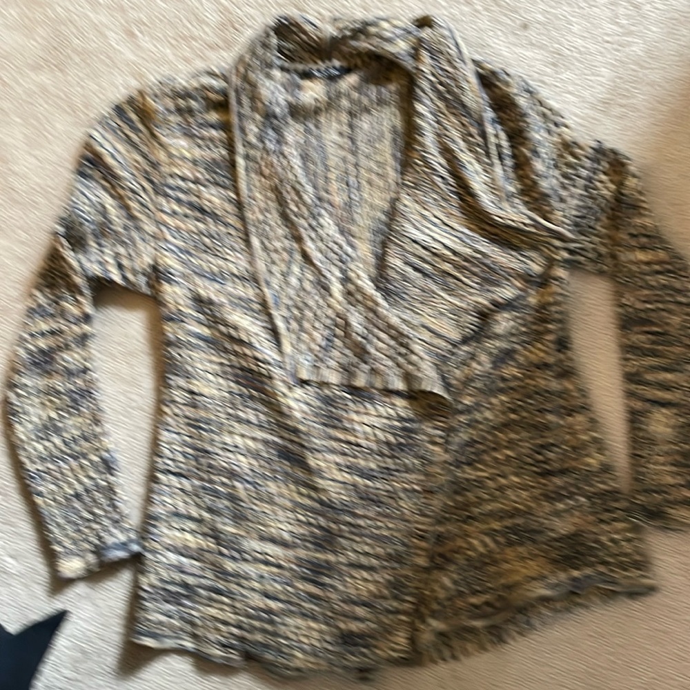 Nic + Zoe sz medium lightweight multi textured sweater
